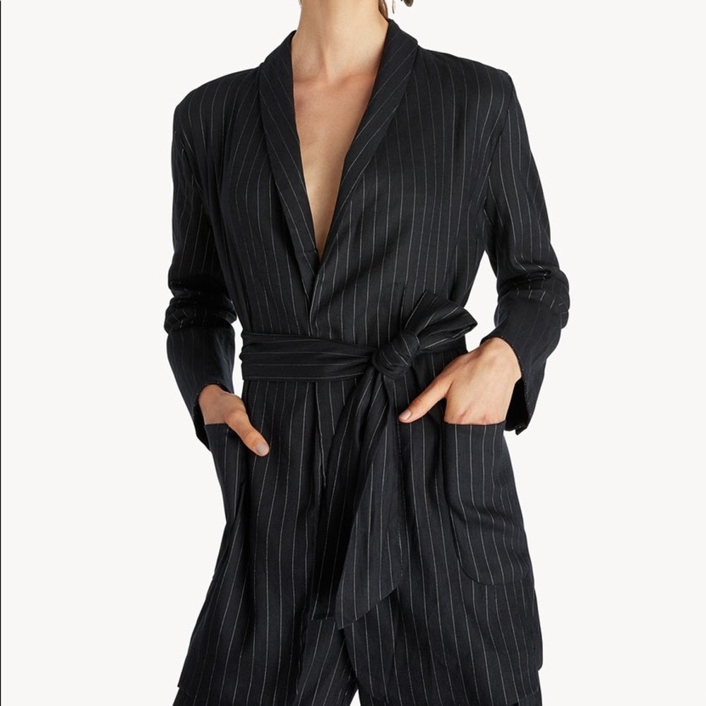 blazer with tie-waist belt // worn once